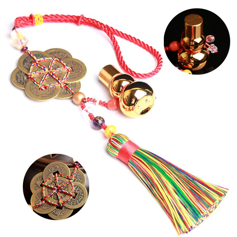 6 Monete Cinesi Bagua Tai Sui Portafortuna Feng Shui Con Bustina Regalo