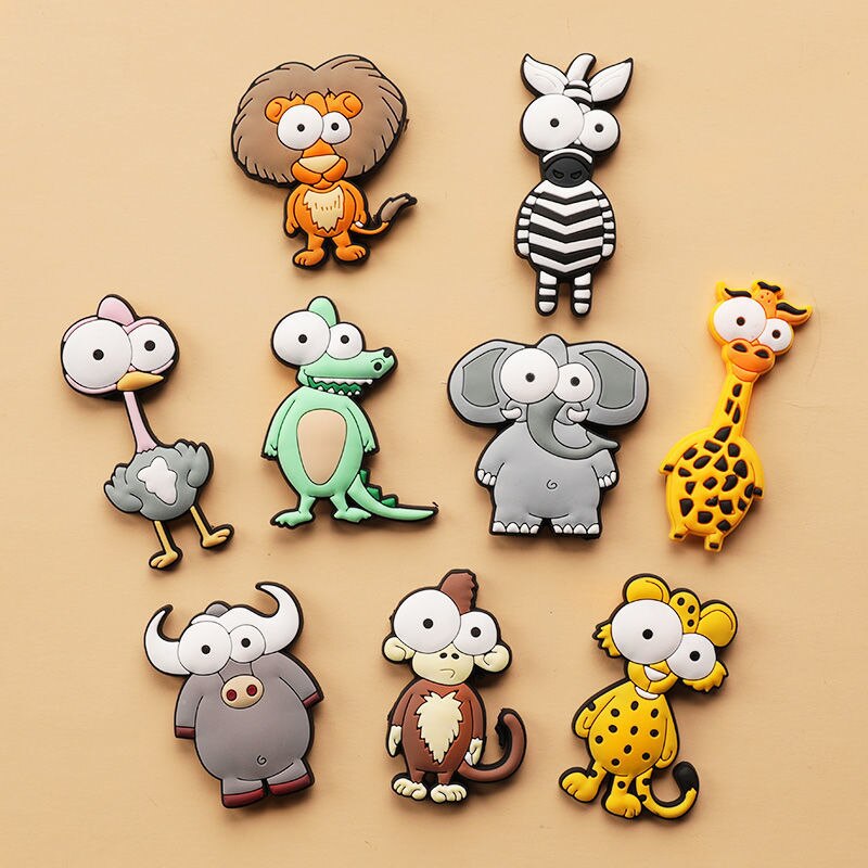 3D Cartoon Fridge Magnets PVC Food Refrigerator Magnetic Sticker Set Home Decor Fridge Magnetic Stickers Kids