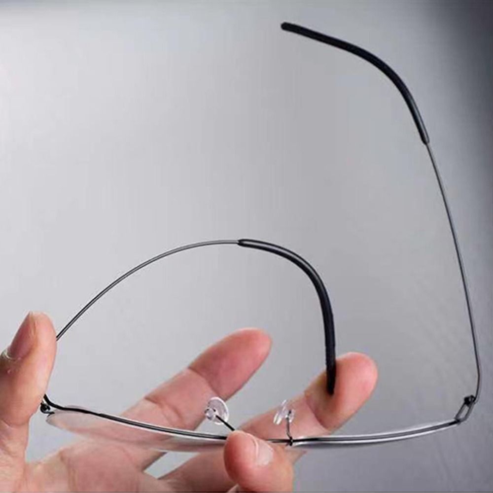 Herrglasögon för företag, läsglasögon med anti-blått ljus, titanlegeringsbågar, översynthet, presbyopi, receptbelagda glasögon