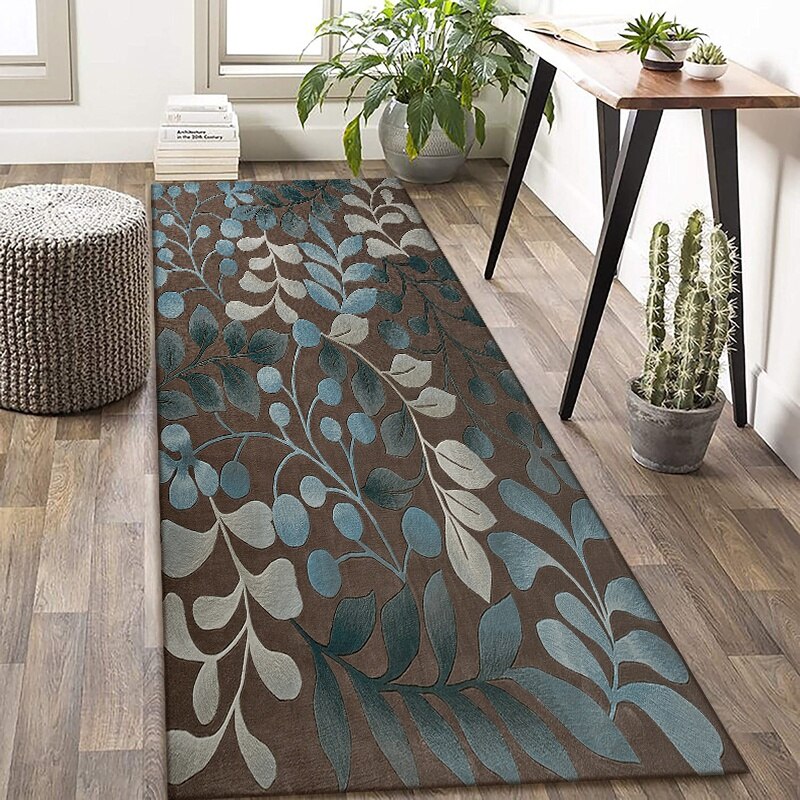 Konturer botanisk løber tæppe dørmåtte tæpper til indgang køkken badeværelse soveværelse  (40 x 60cm/40 x 120cm)