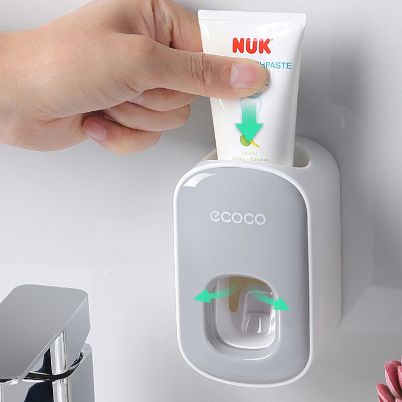 Toothpaste Squeezer Toothbrush Holder Free Punch Wall Mounted Automatic Toothpaste Squeezer Set Bathroom Accessories
