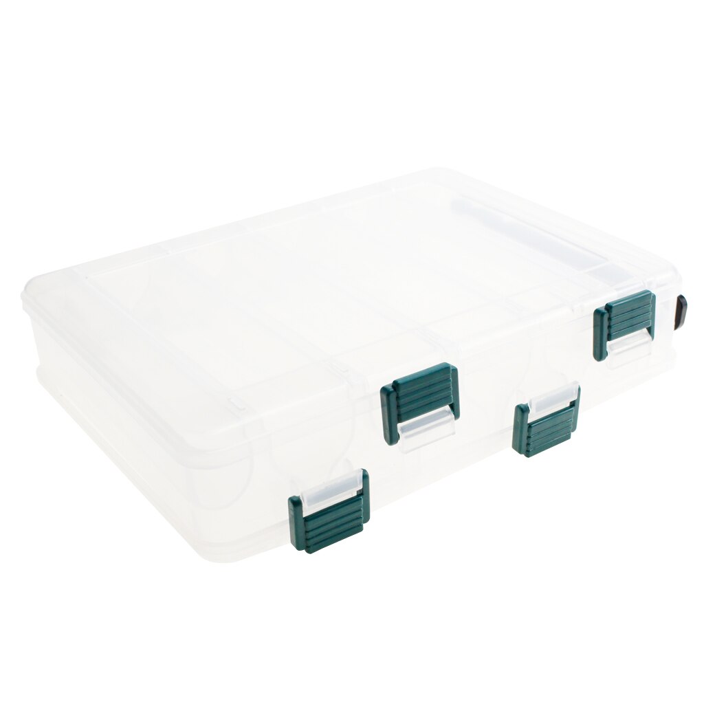 Premium Double Sided Plastic Fishing Tackle Box Transparent Lightweight Fishing Lures Bait Storage Box Fishing Tackle Pesca