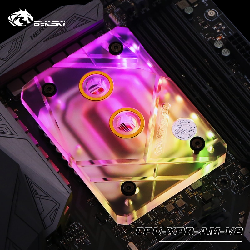 Bykski Water Cooling RGB CPU Block for AMD TR4 AM4 AM3 AM2