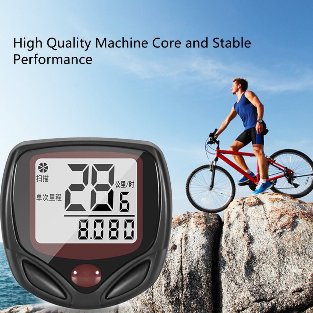 Wireless Cycling Cycle Bicycle Bike Computer With Heart Rate Monitor Speedometer Odometer and Calorie Counter