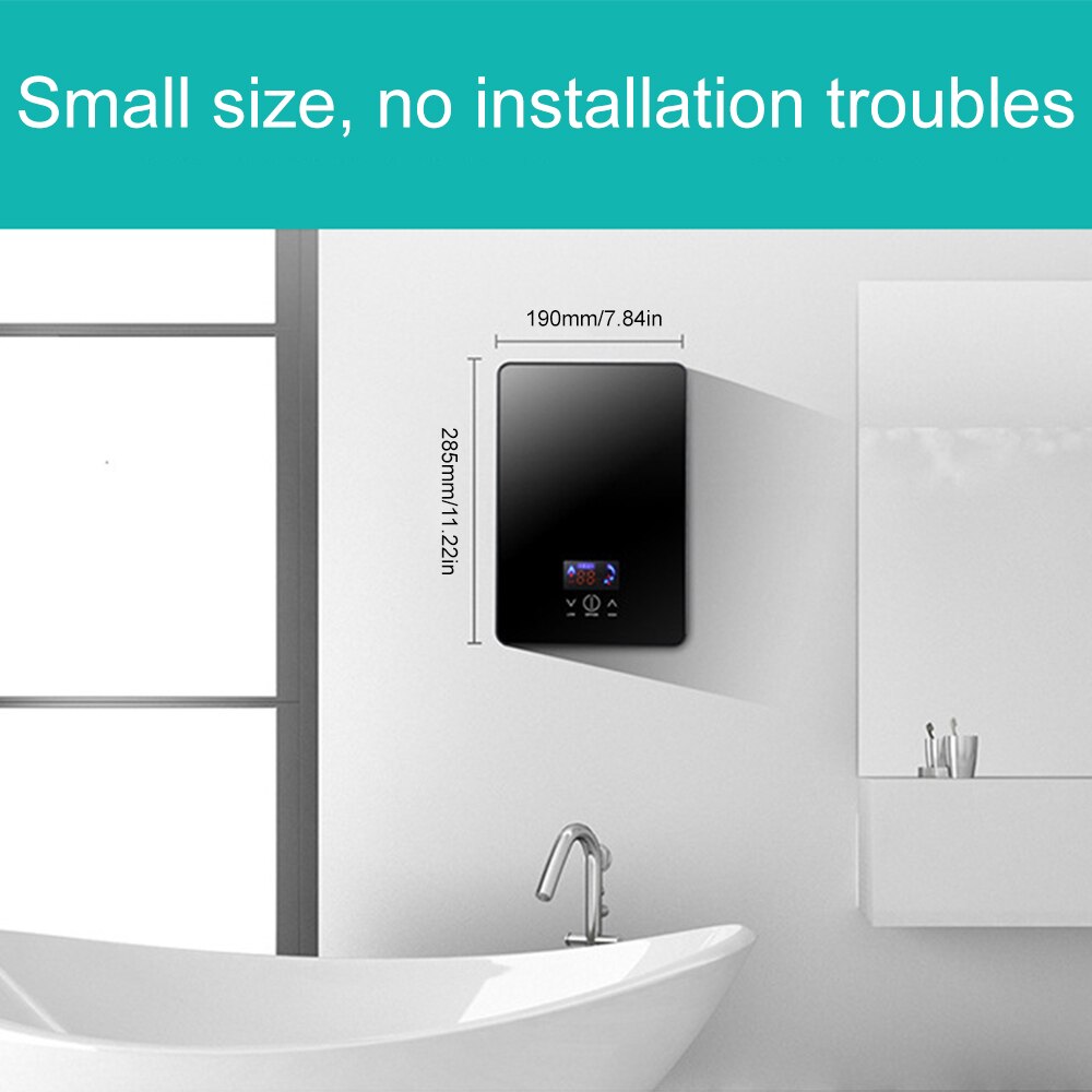 6500W Elektrische Boiler 220V Led Instant Tankless Boiler Intelligente Automatica Veilig Thermostaat Badkamer Douche