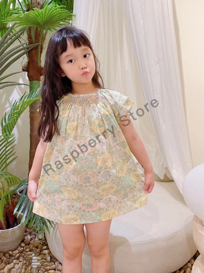 Pre April 26th Girls Gathered And Ruffled Dress Raspberry Camellia Pink BP Liberty Dress