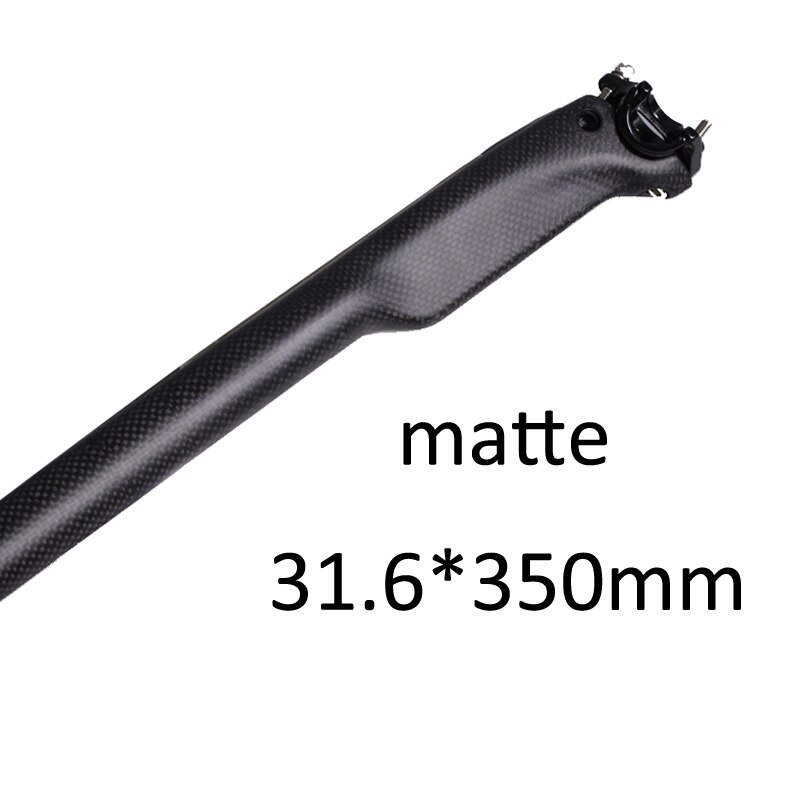 ZNIINO keine Logo 20mm Kohlenstoff versetzt Sattelstütze 27,2/30,8/31,6*350/400mm schwarz Kohlenstoff Fahrrad Radfahren Teile MTB/Straße sattelstütze 3K matt: 31.6x350mm matt