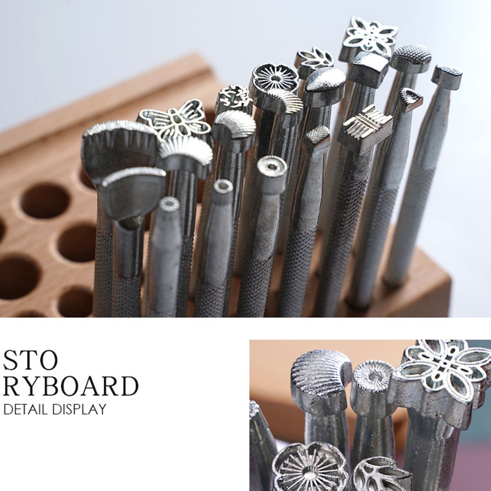 Leather Stamping Set Different Shapes Leather Craft 20 Popular Patterns Leather Craft Tools For DIY Leather Working And Handmade