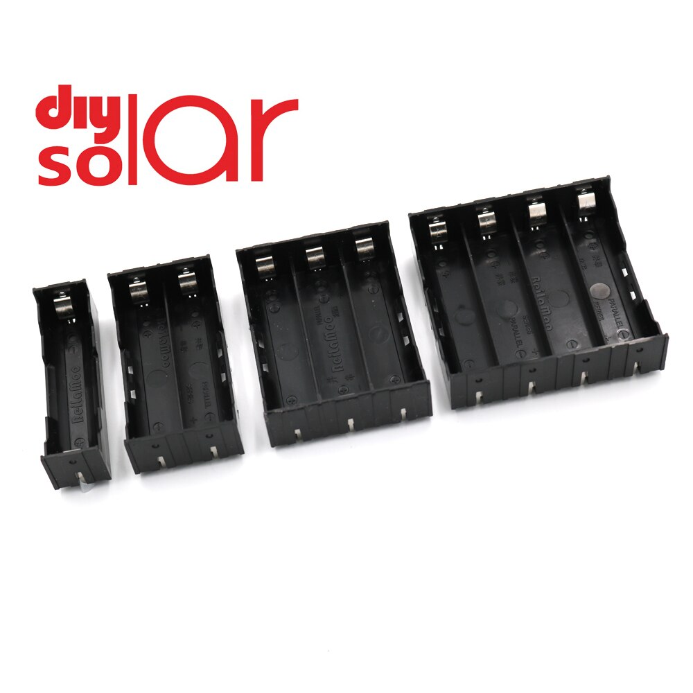4 3 2 1 Section Battery Terminal Case Holder Series parallel Storage Box For 18650 Rechargeable Batteries 3.7V DIY Connector
