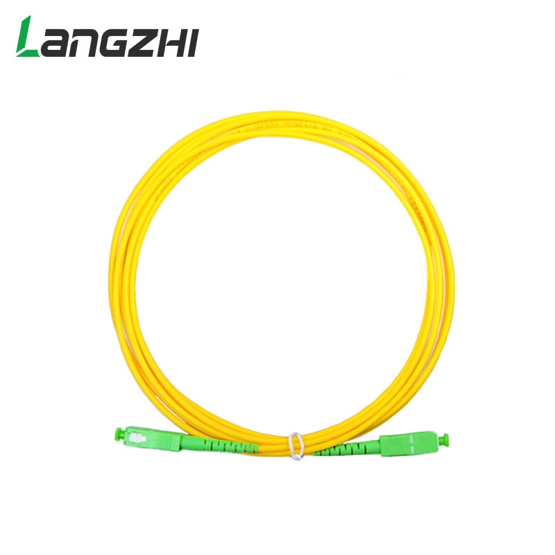 10pcs/bag Sc Apc 3m Simplex Mode Fiber Optic Patch Cord Cable Sc Apc 2.0mm Or 3.0mm Ftth Fiber Optic Jumper Cable