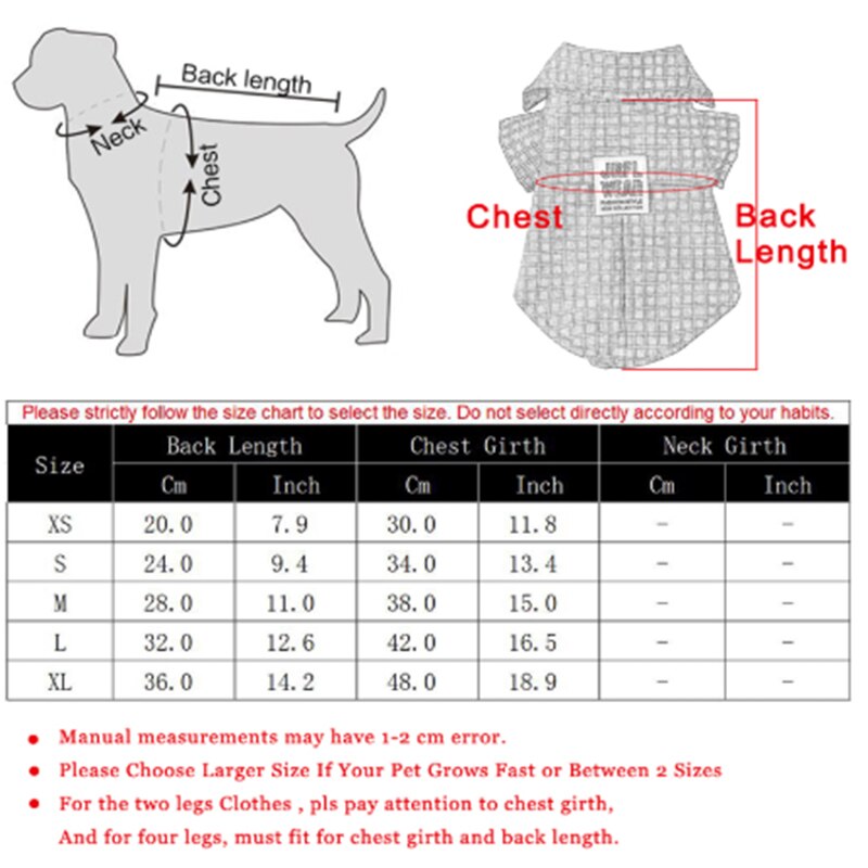 Dog Clothes Classic Pet T-shirt Plaid Shirts for Cats Dogs Spring Summer Clothing for Small Dogs Chihuahua Pug Clothing
