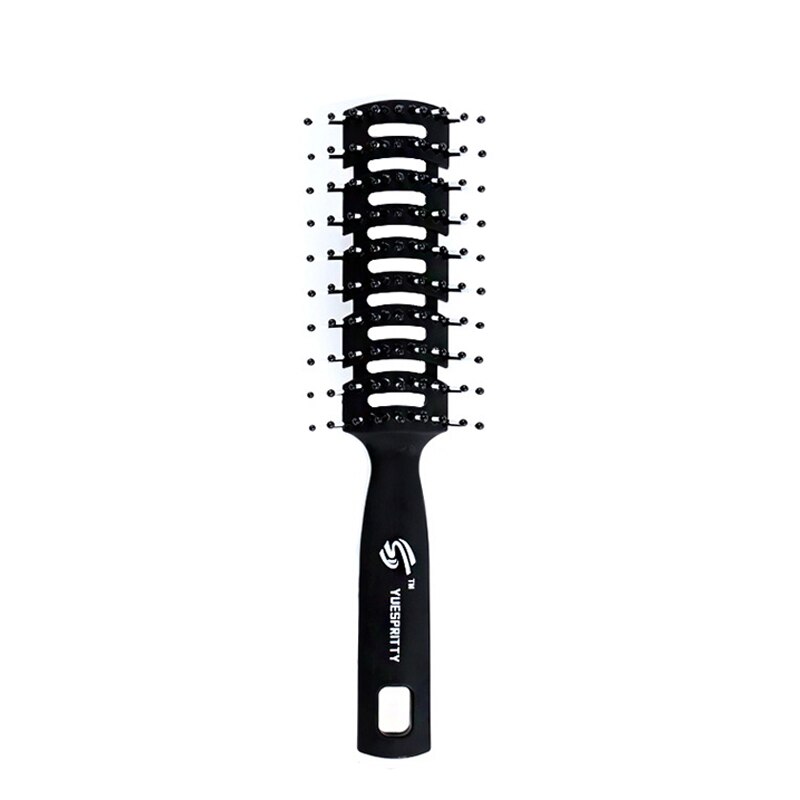Barbería para hombres, juego de peine para el cabello, horquilla de diente ancho, cabeza de aceite Vintage, color negro: Ribs comb