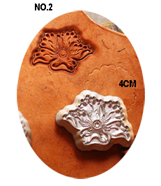 Flower pattern Hand-work unique leather working tools carving punches stamp craft leather with leather carving tools: NO2
