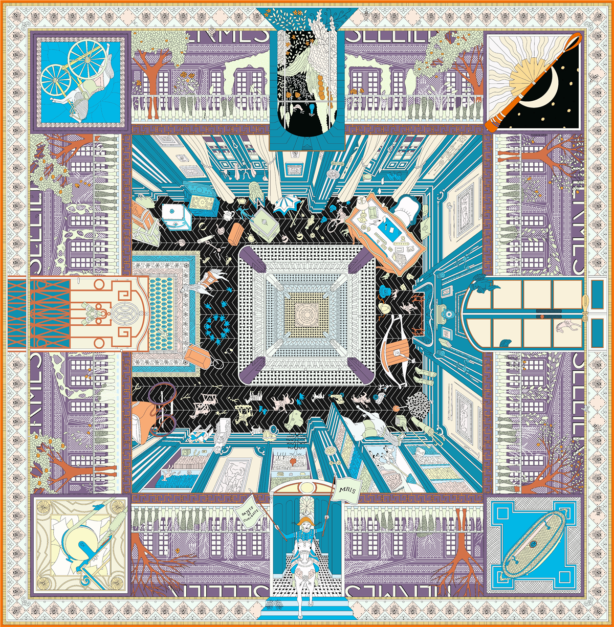 Foulard en soie sergé cheval Animal 90cm, châle à la , de luxe, carré, Hijab pour femmes, Bandana, Foulard, foulard de tête: green