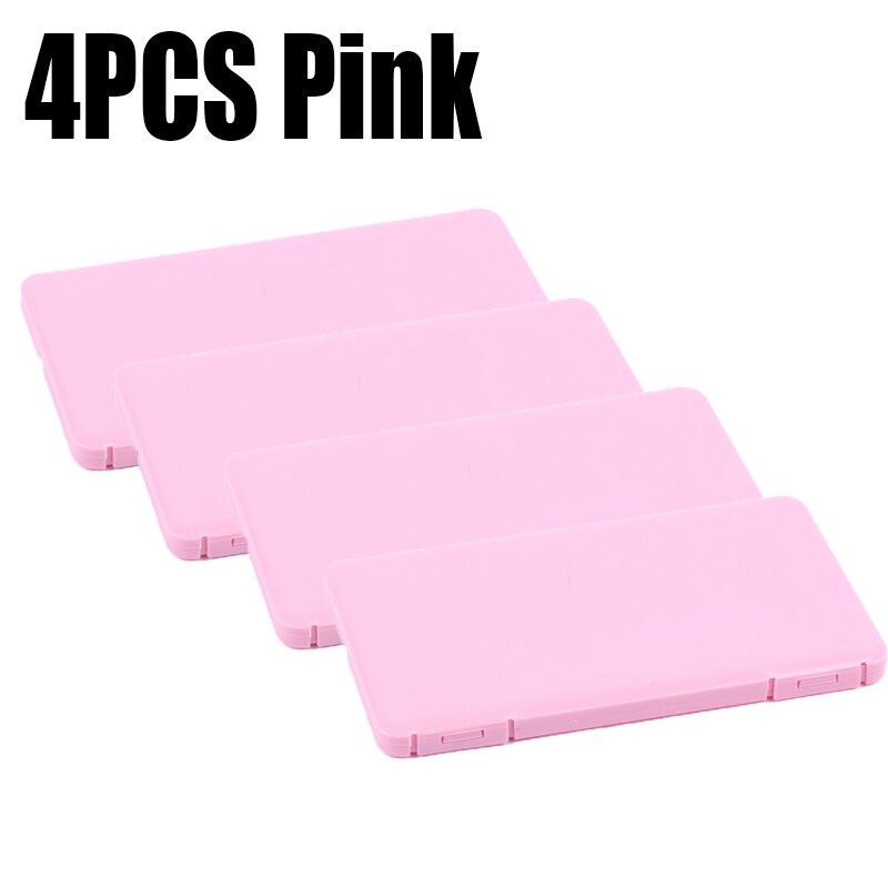 Portable Mask Holder Organizer Mask Storage Box PP Face Masks Container Dustproof Mask Case Save Mask Case Box: 4PCpink