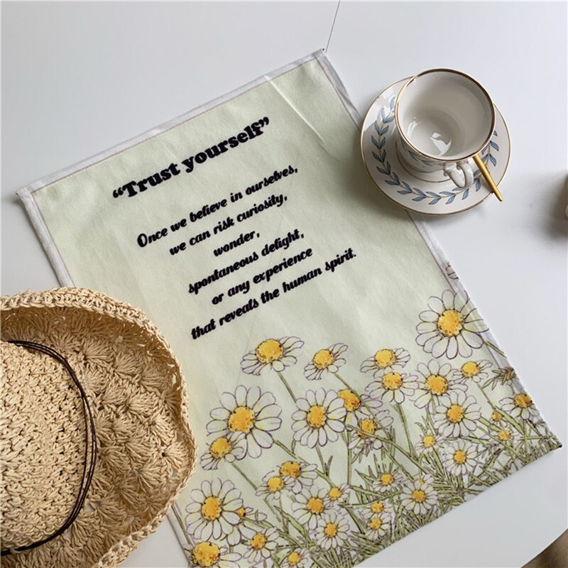 Tapiz nórdico con de flores para colgar en la pared de Ins, tela coreana para decoración de dormitorio, tapicería para dormitorio, tapicería para apartamento, bohemio D1: daisy
