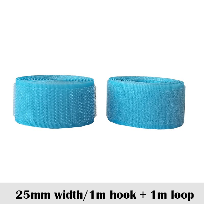 Velcros – bande velcro bleu ciel, 2-10cm de largeur, bande de couture magique, sans adhésif: 25mm width