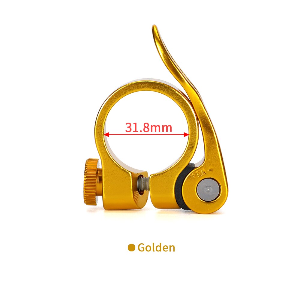 Ouo Quick Release Zadelpenklem Aluminium Fiets Zadel Klem 31 8 Mtb 27.2 Zadelpen Sluiting Onderdelen Voor Fiets: 31.8mm gold clamp