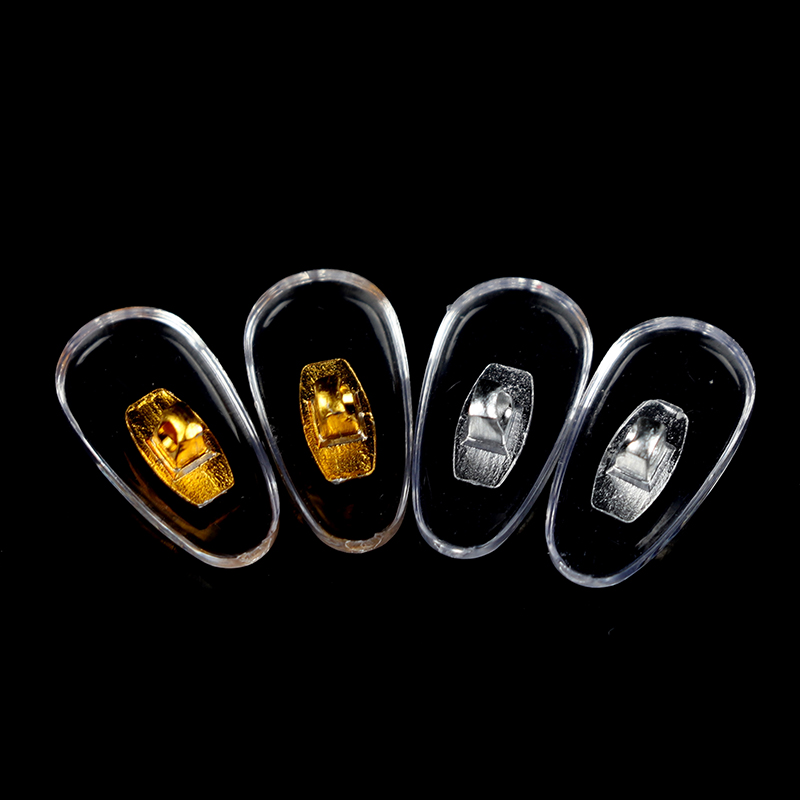 10 pares de parafusos de silicone em almofadas de nariz, cinta de núcleo de alumínio em pvc para suporte de óculos, acessórios de óculos