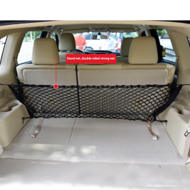 Bil bagagerum 120 x 70 cm elastisk stærk nylon last bagage opbevaring organisator nettet mesh med kroge til bil van pickup suv mpv
