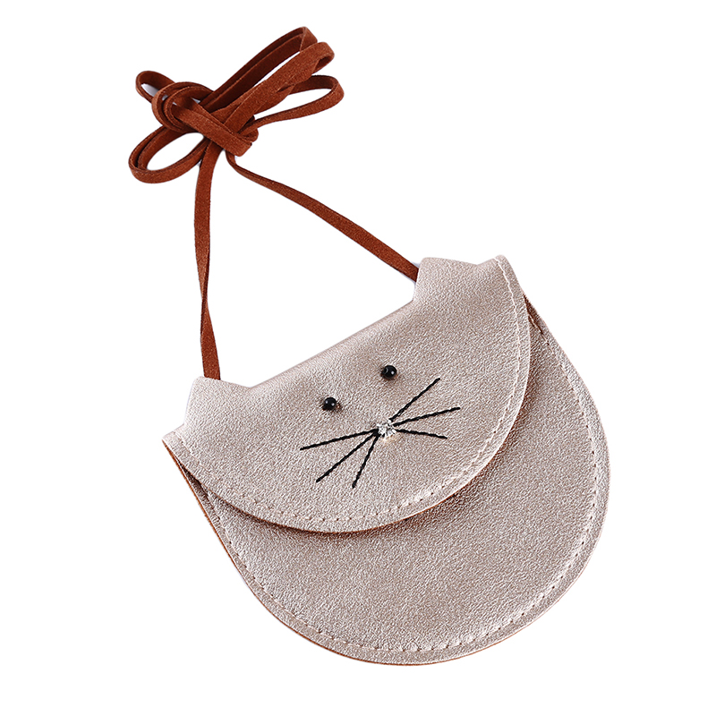 Hottest Small Cat Messenger Bag For Kids Baby Girls Cute Cat Coin Purse Mini Shoulder Bag Children Small Bag: as picture