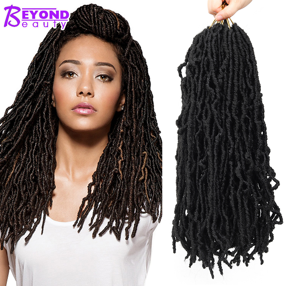 Faux Loks Häkeln Haar nu Loks Haar 18 Zoll 20 Wurzeln/Packungen Synthetische Häkeln Haar Ombre Flechten Haar Verlängerung