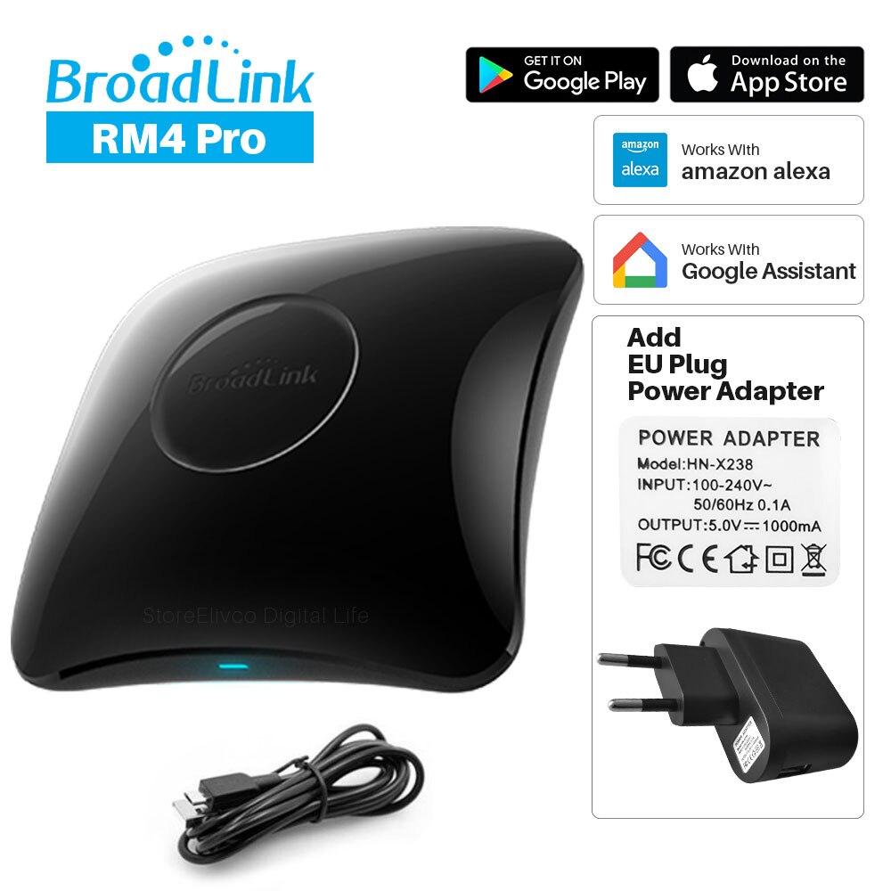 Broadlink  rm4 pro  rm4c mini universel intelligent fjernbetjening smart home automation kompatibel alexa google home: Valgmulighed 6