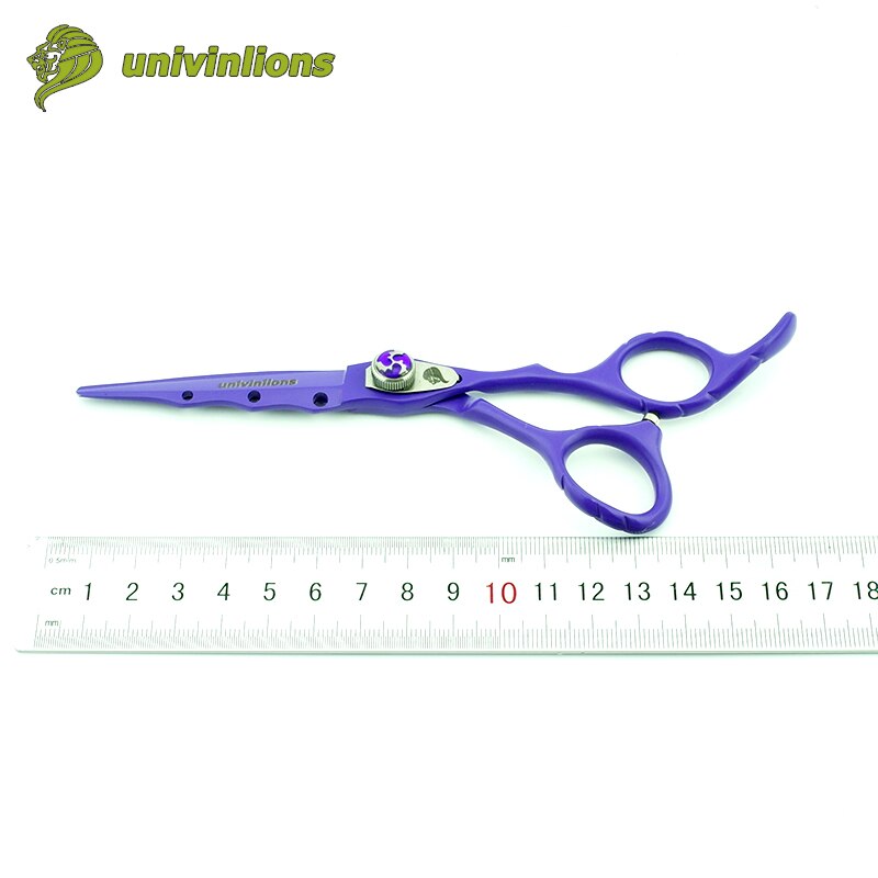 6" purple teflon hair scissors barber shears razor scissors haircut hairdressing scissors hairdresser supplies