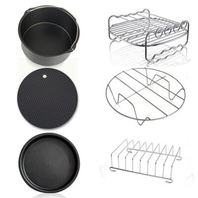 Kitchen Set Fryer Accessories 8Pcs/Set Air Fryer Accessories Set Cooking Tool Baking Kitchen Tools Utensil Shippin: 8 inch 6 pieces