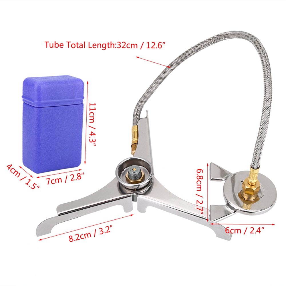 Barbecue Grill Picnic Camping Stove Split Converter Connector Gas Tank Adapter Outdoor Tripod Gas Stove Connector Gas Furnace: A