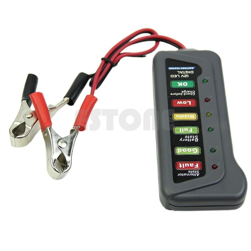 LED Digital Battery Alternator Tester For Car Motorcycle 12V