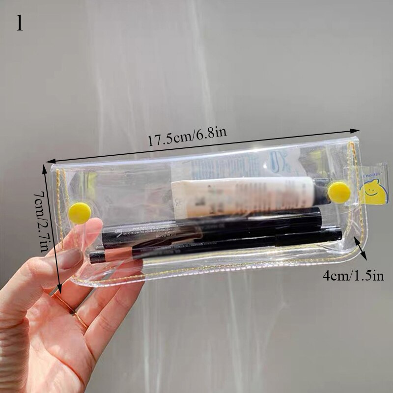 eins Korea Stil Klar Zitrone Bleistift fallen Datei Tasche PVC Wasserdichte Stift Tasche Tragbaren Kosmetik Tasche Schreibwaren Lagerung Bleistift fallen: 1