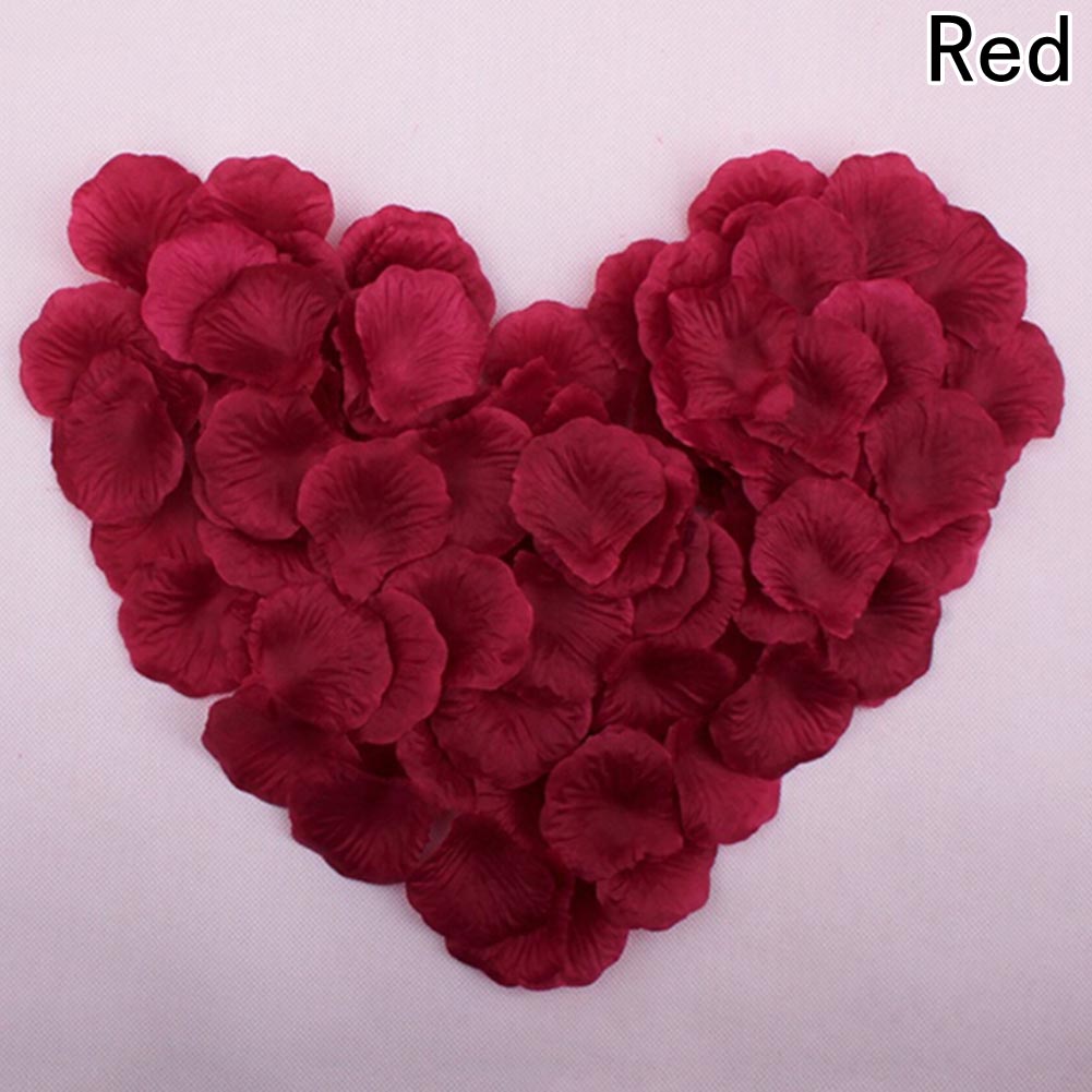 100 Pcs Bruiloft Bloemblaadjes Kunstmatige Zijden Rozenblaadjes Bloemen Petalas Petalos Wedding Bridal Shower Aisle Vaas Decor Confetti: RD2