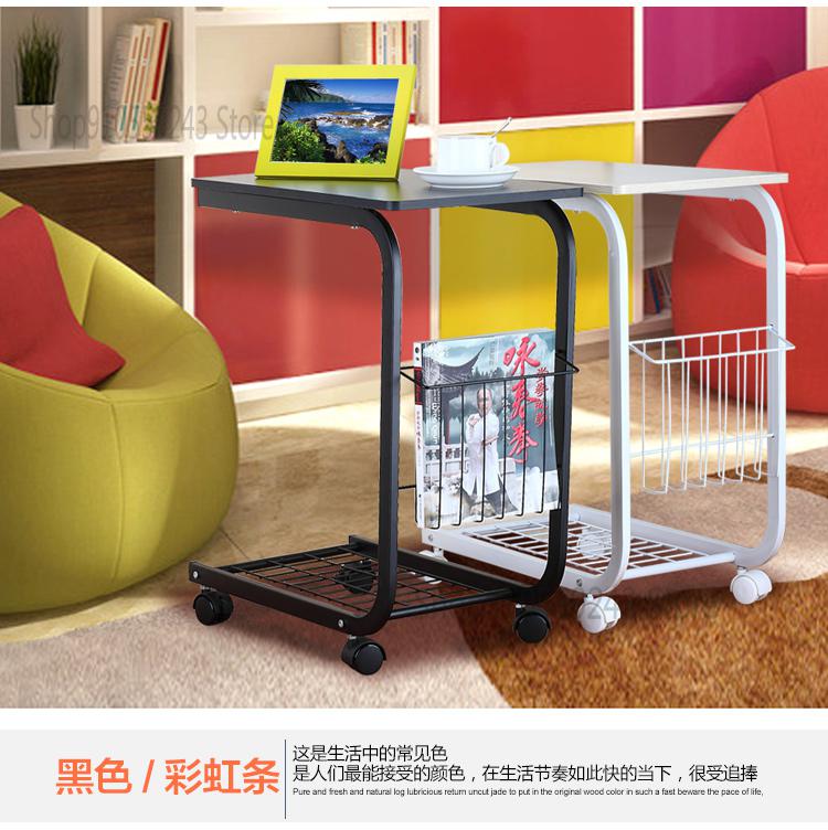 Side Table Movable Solid Wood Small Coffee Table Simple Living Room Sofa Side Table Side Cabinet Nordic Corner Table Bedside Sma