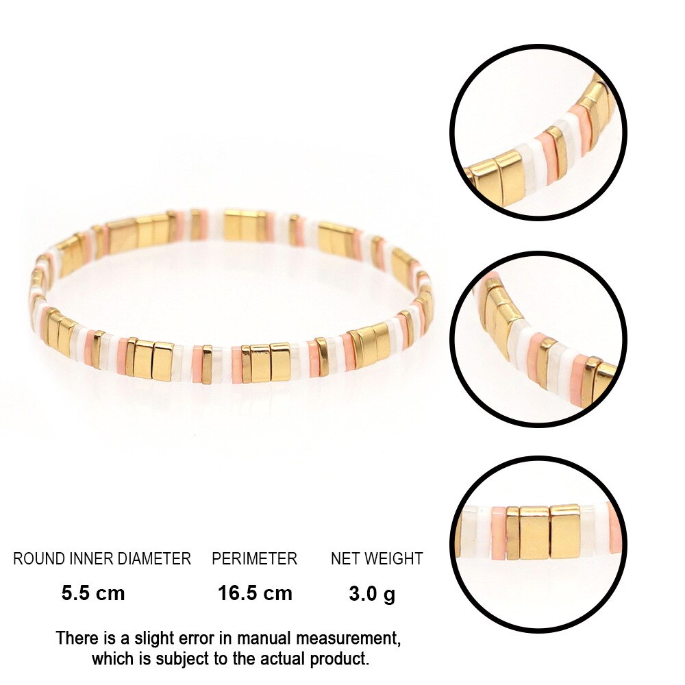 Pulsera Bohemia MIYUKI para mujer, brazalete de cuentas de TIla multicolor, joyería étnica, Bisutería