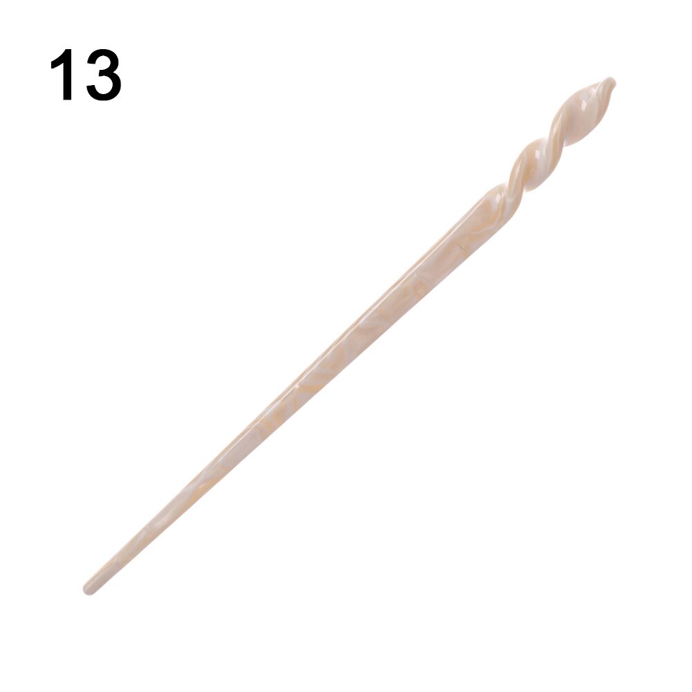 Retro Eenvoud Haar Sticks Elegante Acetaat Eetstokje Vrouwen Meisjes Haarspelden Haar Clip Haaraccessoires Haar Styling Tool: 13