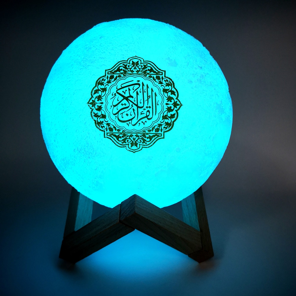 Ramadan Quran Speaker Coran Lamp Muslim Night Light With APP Control 3D Moon lamp With remote control