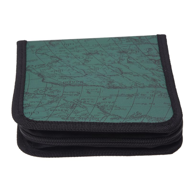 40 Disc Map CD DVD Storage Holder Sleeve Case Box Wallet Bag Album Zipper