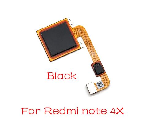 Lector de huellas dactilares para Xiaomi Redmi Note 4 4X5 5A 3 Pro lector Sensor inicio botón Flex cable: Note 4X Black
