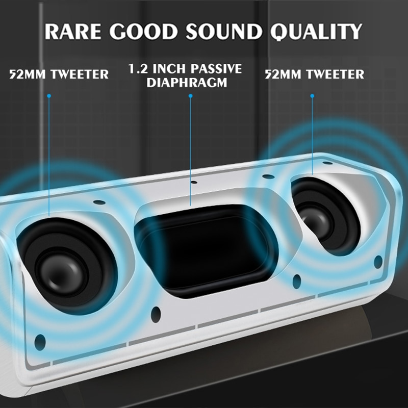 NBY 6690 Bluetooth Speaker Portable Wireless Speaker 5W Geluid Systeem 3D Stereo Muziek Surround Subwoofer met Mic TF Card FM AUX