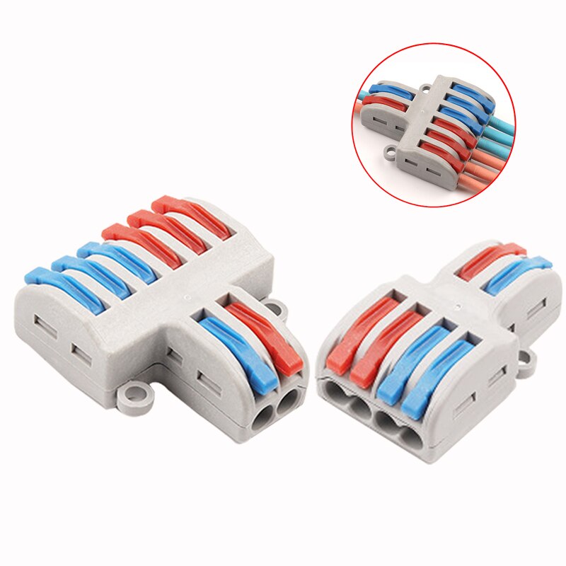 5pcs/Lot SPL-42/62 Mini Fast Wire Connector Universal Wiring Cable Connector Push-in Conductor Terminal Block DIY