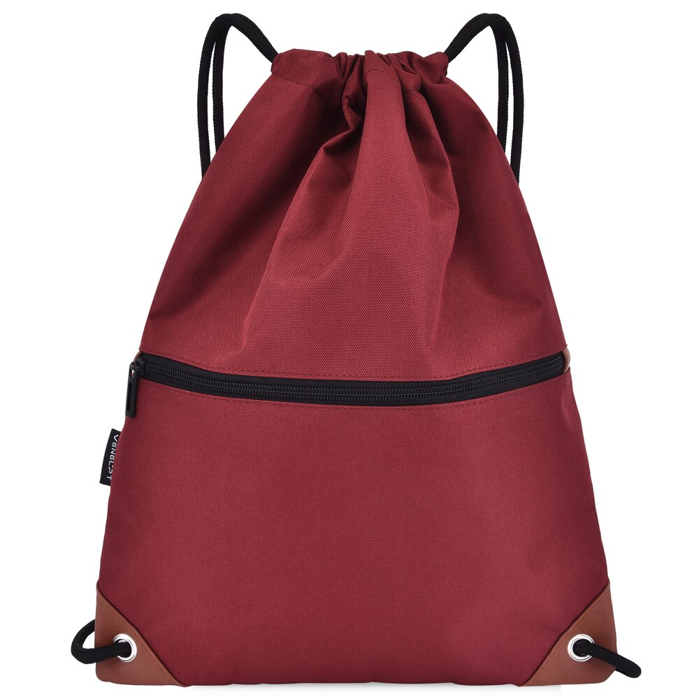 Mochila De gimnasio resistente al agua con cordón, bolsa de cubo con bolsillos con cremallera, ligera, bolsa deportiva: Gym Sack 6