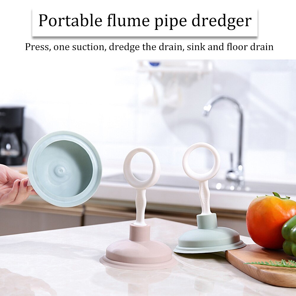 1pc multifunktions rørledningsuddybningsstempel sugerørsrenser afløbsbadevask gummiuddybning husholdnings køkken rengøringsværktøj