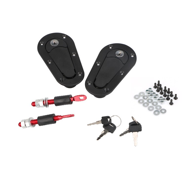 Carbon Fiber Hood Pin Plus Flush Mount Latch Kit Lock With Key