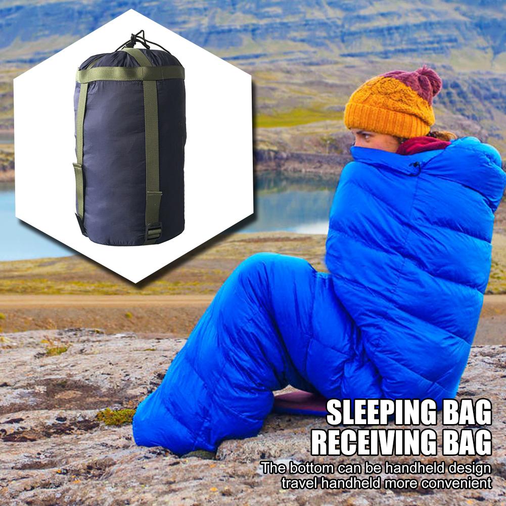 Saco de dormir de acampamento ao ar livre material de compressão saco de roupas diversos drawstring armazenamento bolsa equipamentos de acampamento saco de dormir