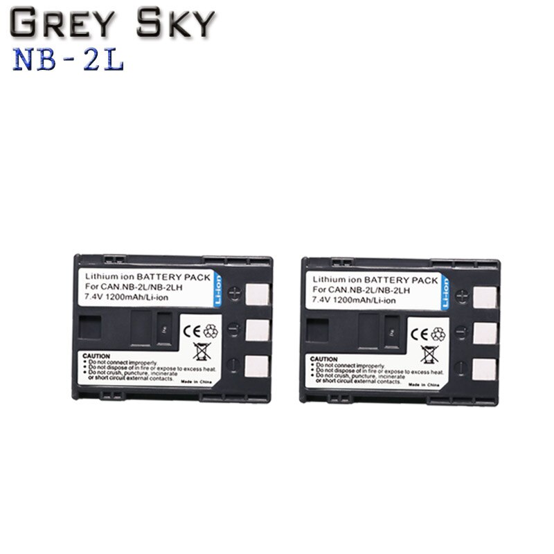 4pcs 1200mAh batterie NB-2L NB-2LH NB-2L NB2L NB 2L E160814 Batteria per la macchina fotografica CANON 350D 400D G7 G9 s30 S40 z1 + caricabatterie LCD: 2 battery