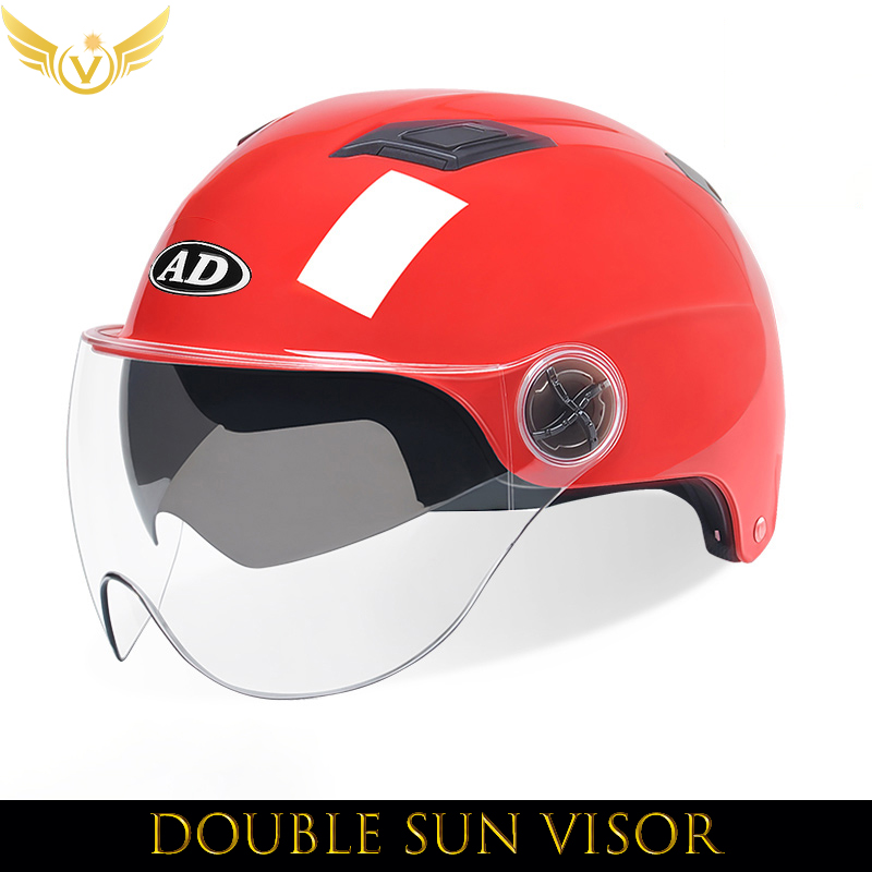 V Casco scooter elettrico proprietà V elicottero Caschi moto Cascata di sicurezza Soman Articoli urbani Donna Uomo Attrezzatura moto: Beige