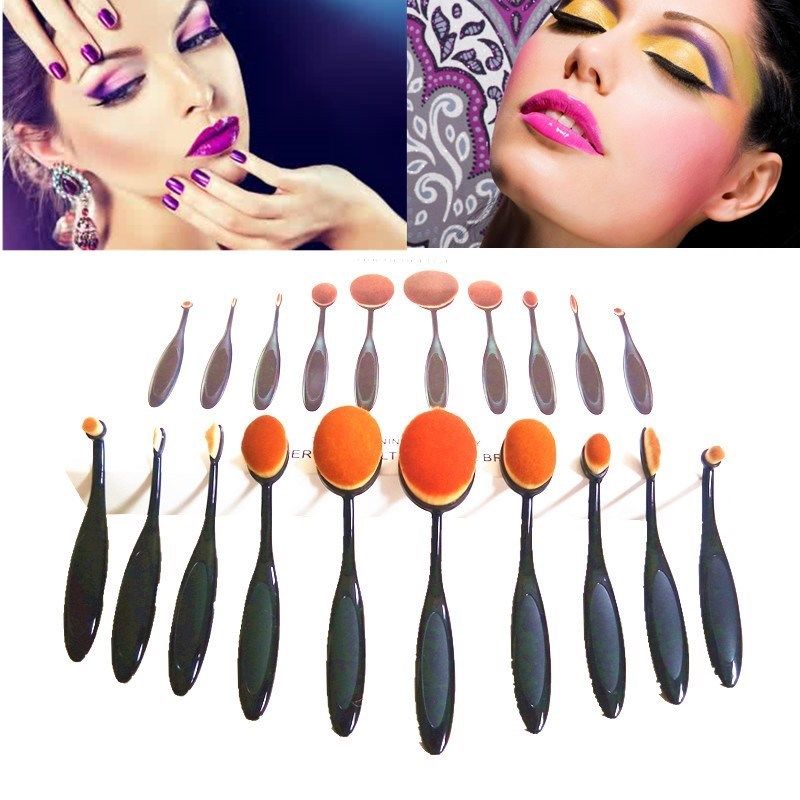 1 stk makeup børste tandbørste stor størrelse 16cm bløde makeup børster foundation ovale børster makeup værktøj børste sæt