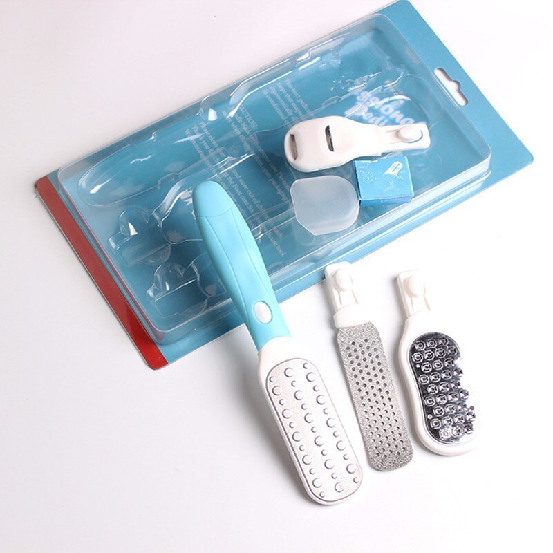 5pc/set Removable Pedicure Foot Rasp Set Heel File Grater Callus Shaver Stainless Steel Feet Cuticle Skin Pedicure Remover