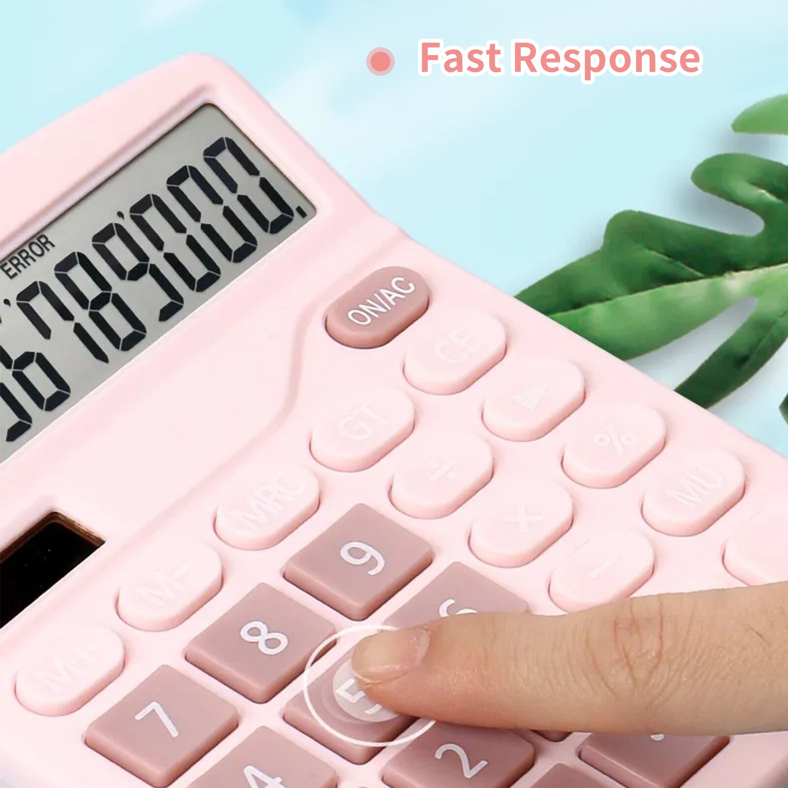 Desktop Calculator Standard Function Calculator with 12-Digit Large LCD Display Solar & Battery Dual Power for Home Basic Office